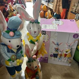 Easter Bunny Family Decor Set